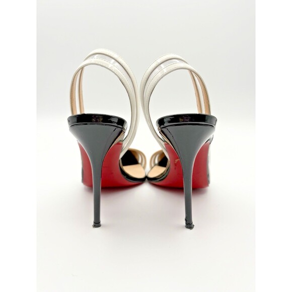 Christian Louboutin Leather & PVC Paralili Pumps Gold & White Sz EU 36.5 6.5 - Picture 8 of 13